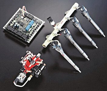 Diesel ECU, common rail, high pressure pump and injectors